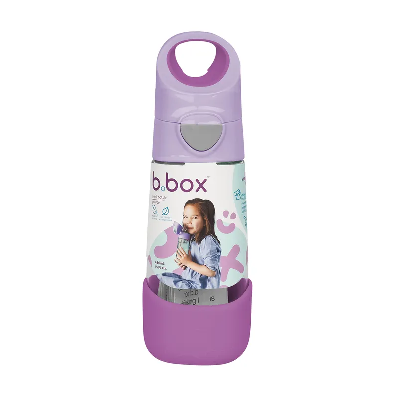 B.BOX BB001384 Butelka Tritanowa Ze Słomką 450 ml Sugar Plum