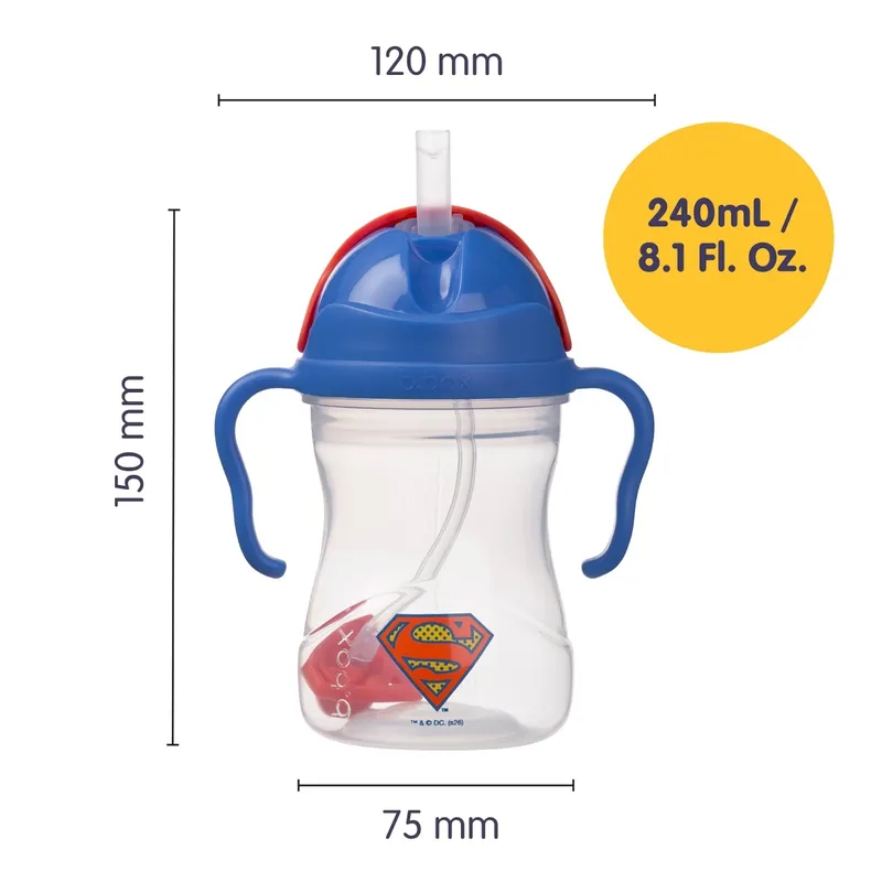 B.BOX BB001437 Bidon Ze Słomką 240 ml Superman