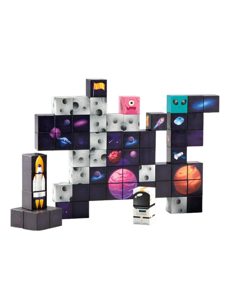 WOOPIE 58991 Magnetyczne Kostki Konstrukcyjne Kosmos