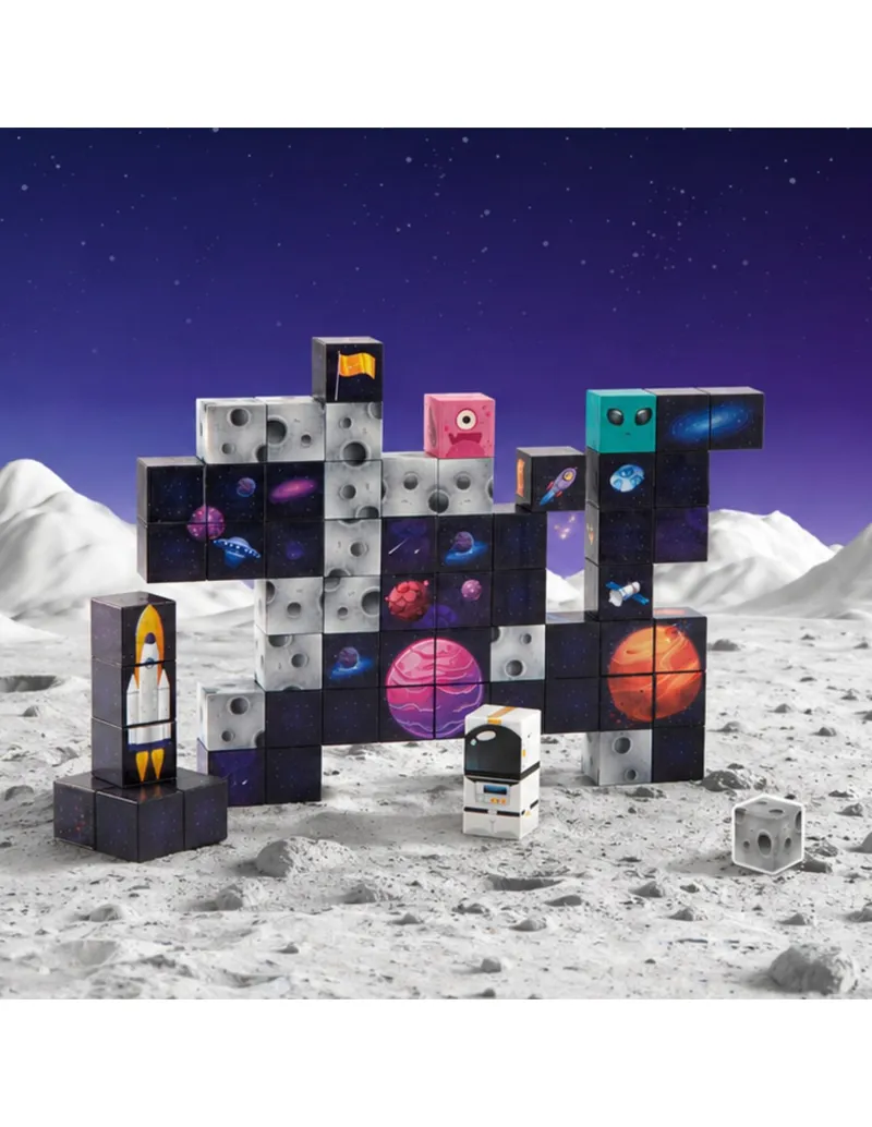 WOOPIE 58991 Magnetyczne Kostki Konstrukcyjne Kosmos