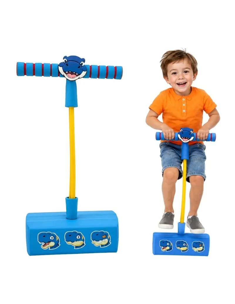 WOOPIE 100437 Piankowy Skoczek Pogo Dinozaur - Niebieski