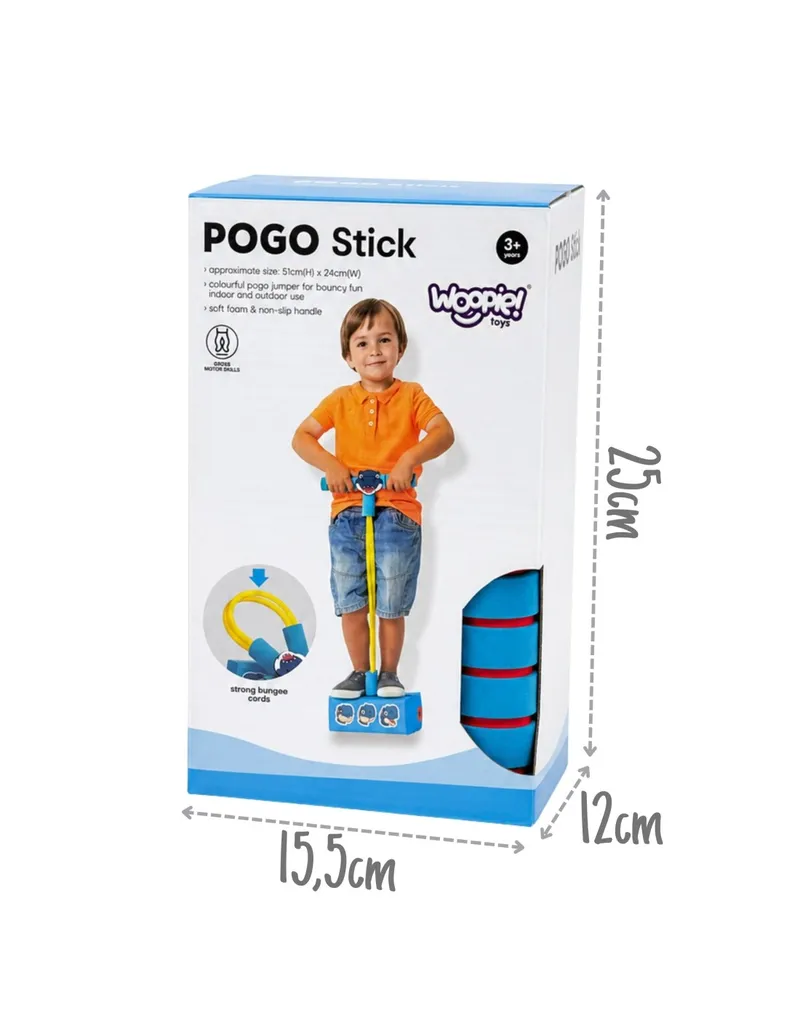 WOOPIE 100437 Piankowy Skoczek Pogo Dinozaur - Niebieski