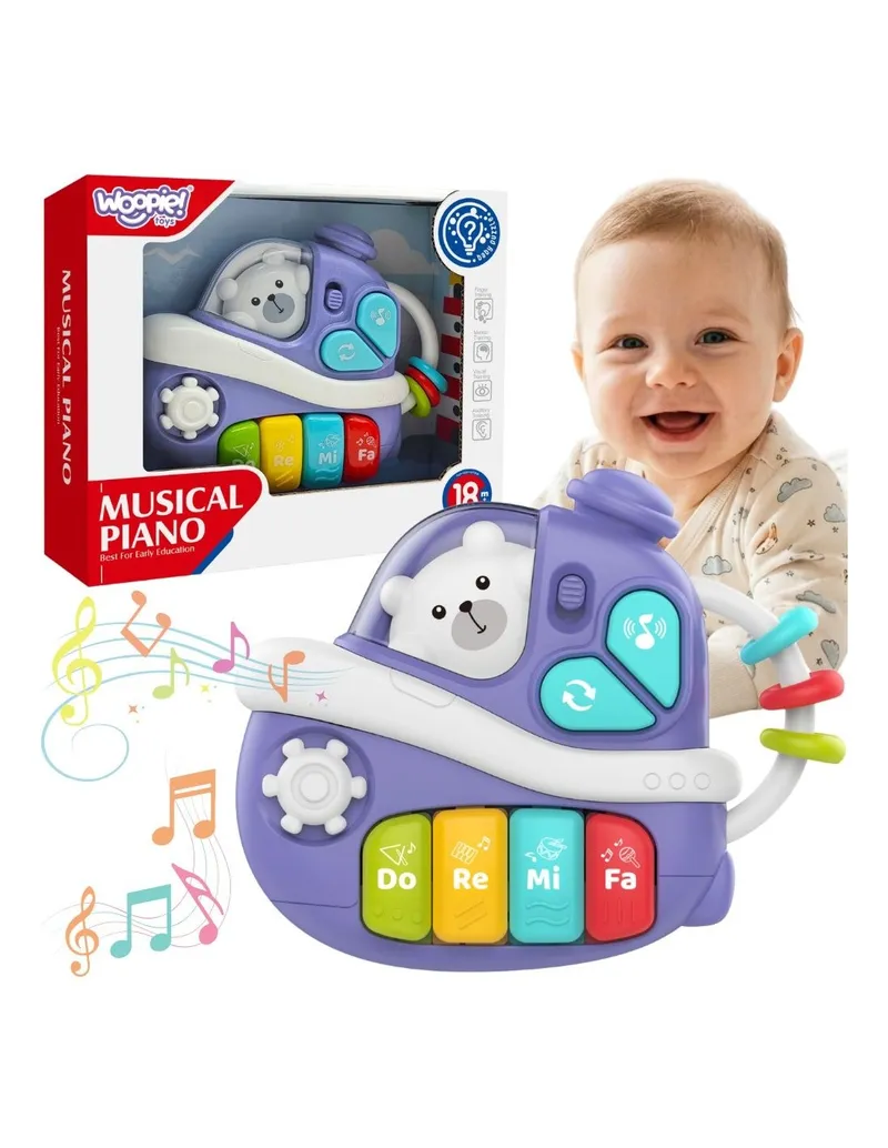 WOOPIE BABY 59196 Interaktywne Muzyczne Pianinko Statek