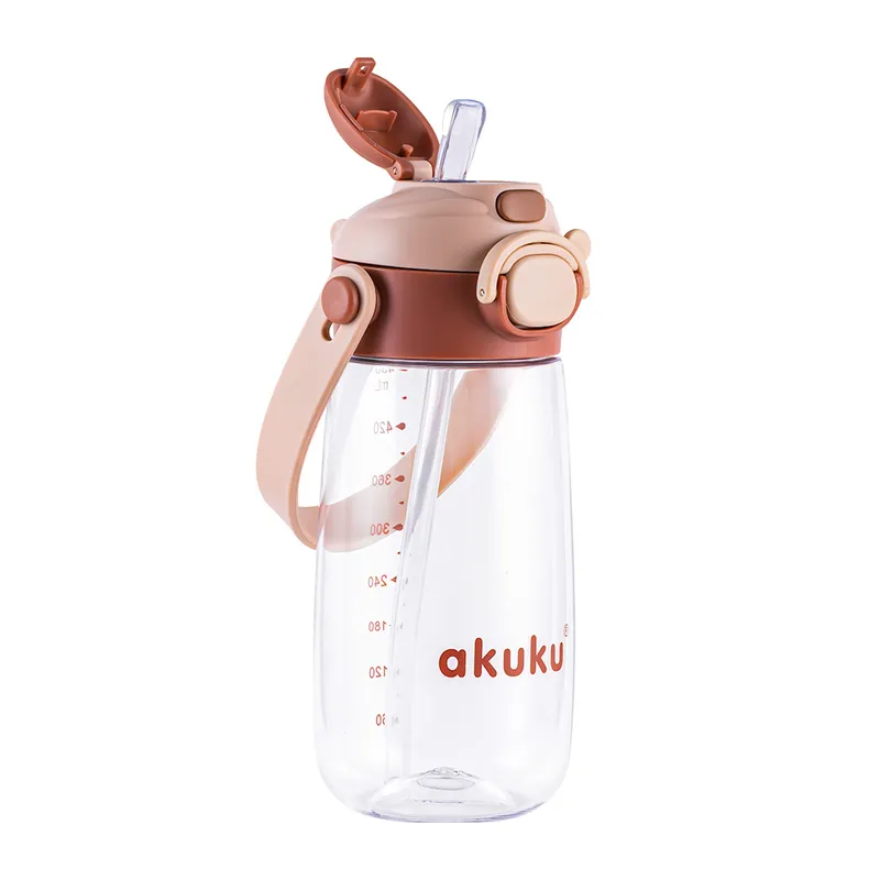 AKUKU A0726 Bidon Ze Słomką Szkolny Mocha 480 ml