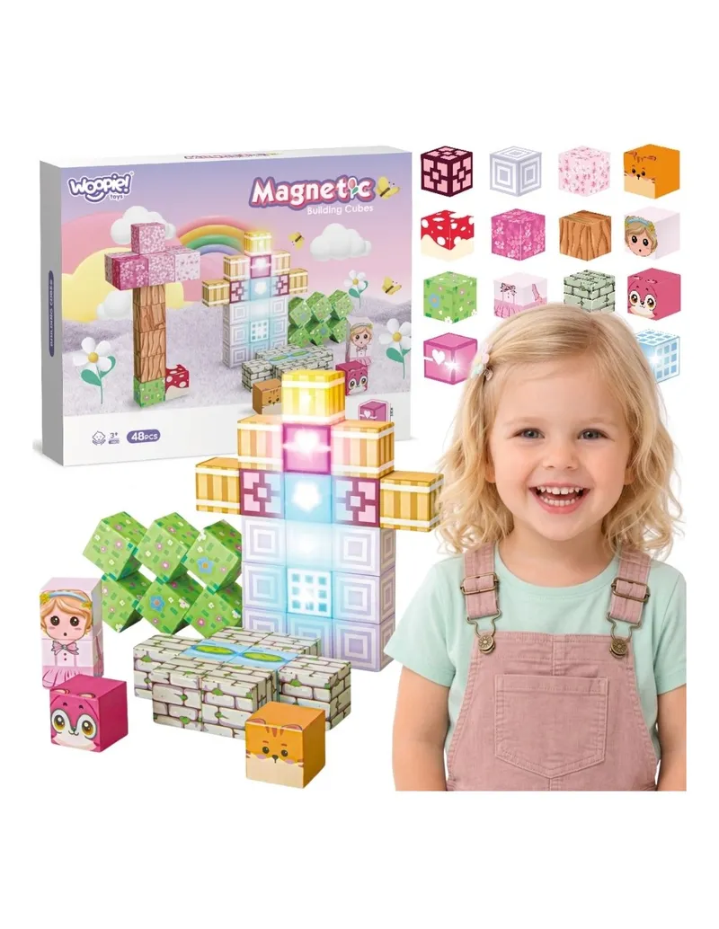 WOOPIE 58892 Kostki Magnetyczne Świecące Pixele