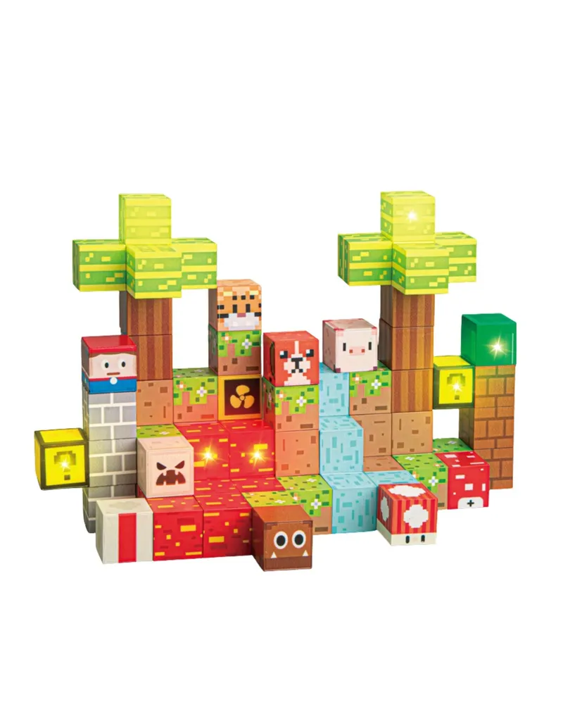 WOOPIE 58922 Magnetyczne Pixele Konstrukcyjne Las 75 el