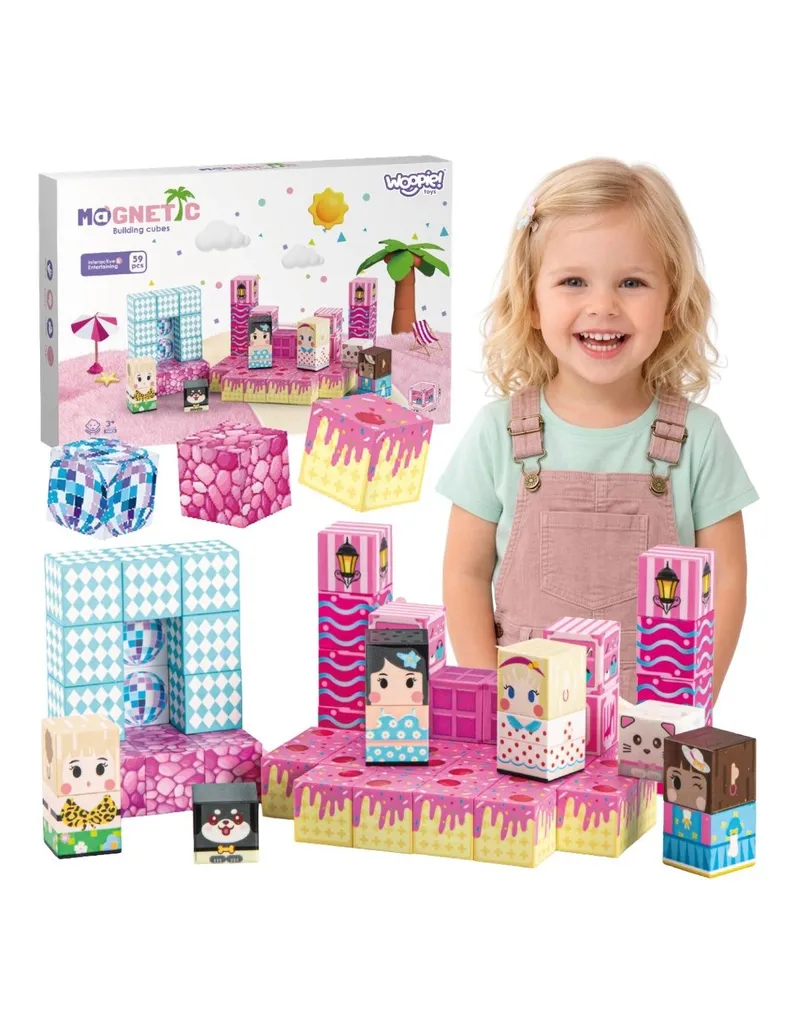 WOOPIE 58977 Klocki Magnetyczne Sześciany Pixele 9 el