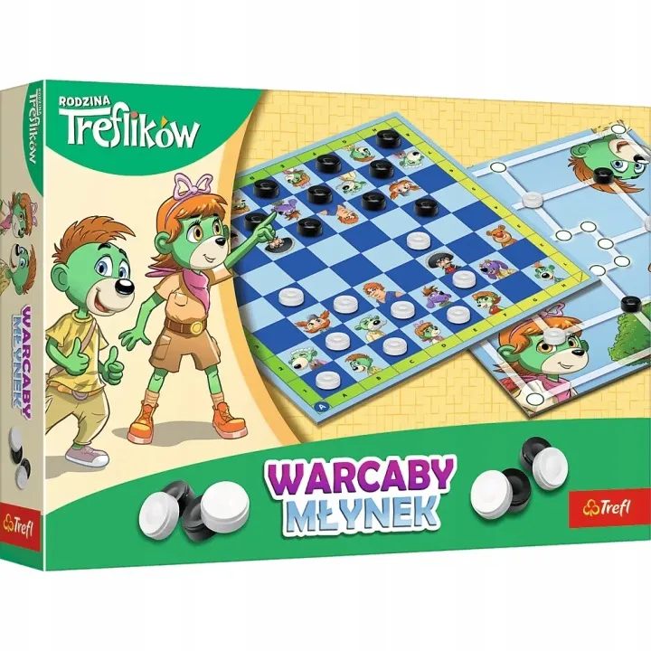 TREFL 02658 Gra Warcaby I Młynek Rodzina Treflików