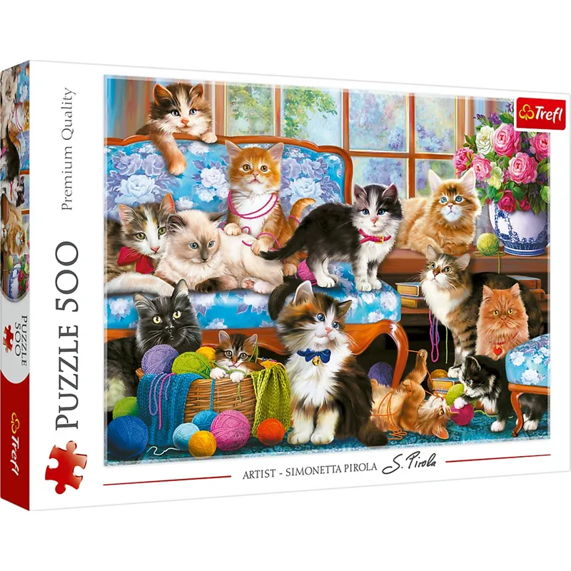 TREFL 37425 Puzzle 500 Kocia Rodzina