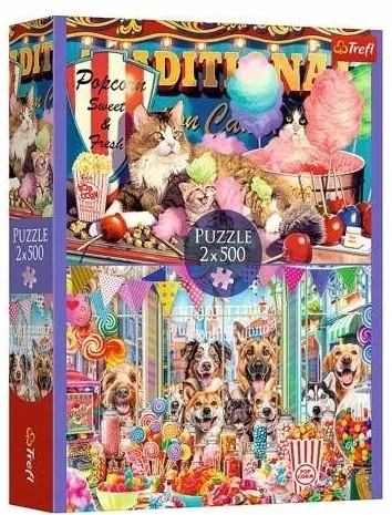 TREFL 37495 Puzzle 2x500 Puszyści Przyjaciele