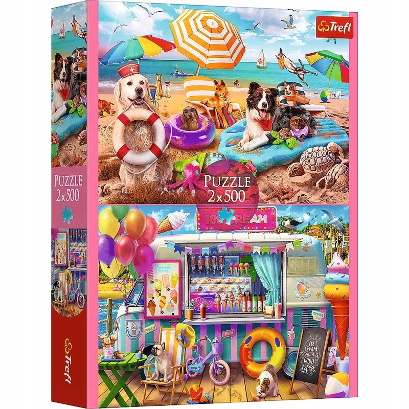 TREFL 37533 Puzzle 2x500 Wakacyjny Czas