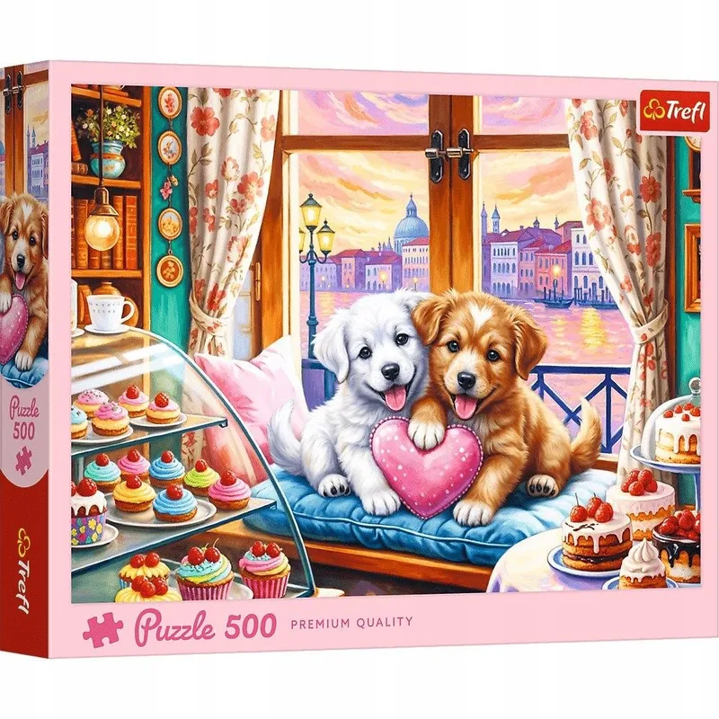 TREFL 37554 Puzzle 500 Szczenięca Miłość
