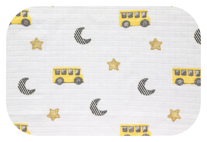 EGA Pielucha Tetra Druk 70x80 ŻÓŁTY AUTOBUS 4275 Cena Za 1 szt / Pakowane Po 5 szt