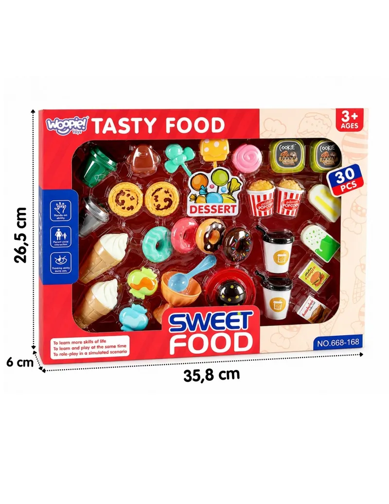 WOOPIE 100345 Zestaw Słodyczy Desery Lody