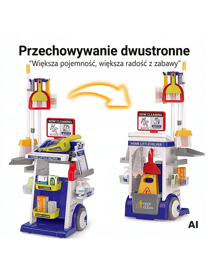 WOOPIE 100369 Zestaw Do Sprzątania - Granatowy