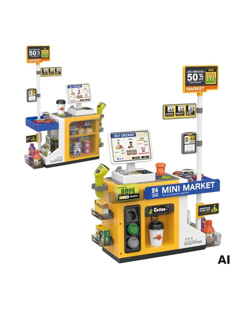 WOOPIE 100338 Mini Market Kasa Interaktywna