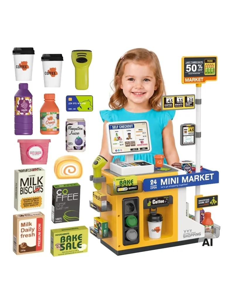 WOOPIE 100338 Mini Market Kasa Interaktywna