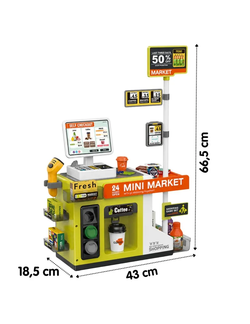 WOOPIE 100321 Kasa Sklepowa Mini Market