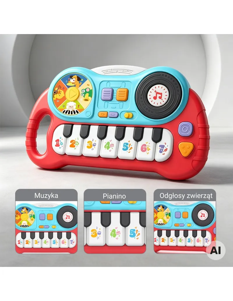 WOOPIE BABY 100239 Interaktywne Pianinko Edukacyjne