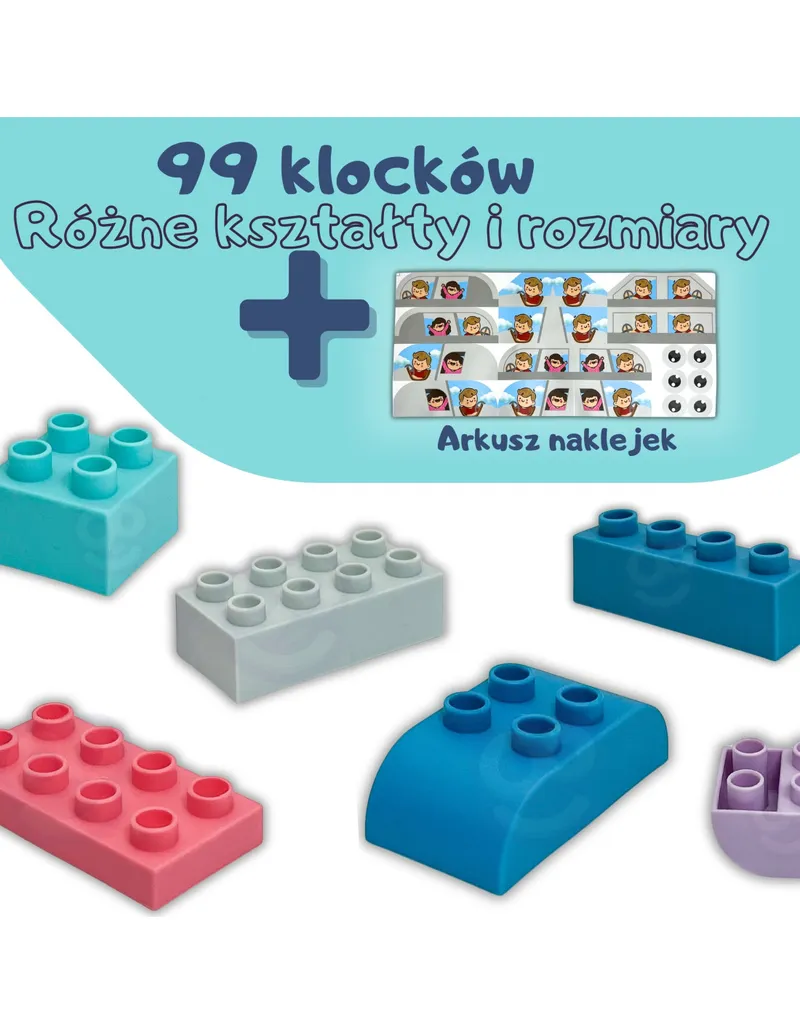 WOOPIE 56805 Klocki Soft Blocks Zestaw 99 el