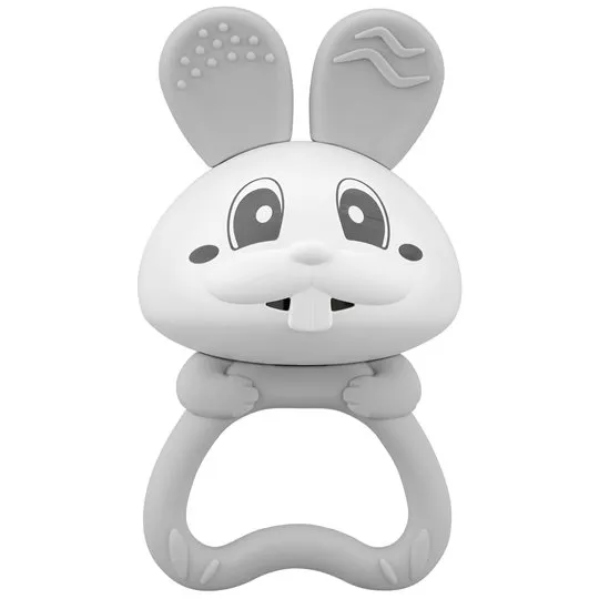 Mombella 02401 Gryzak Grzechotka 2w1 Królik Bunny Grey