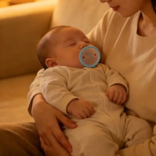 Mombella P01210 Silikonowy Smoczek Uspokajający GrzybekNile Blue