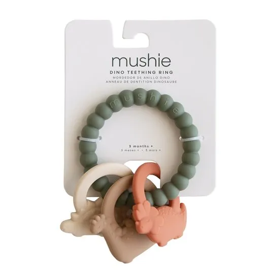 Mushie MU101322 Gryzak Silikonowy Bransoletka Z Zawieszkami Dino