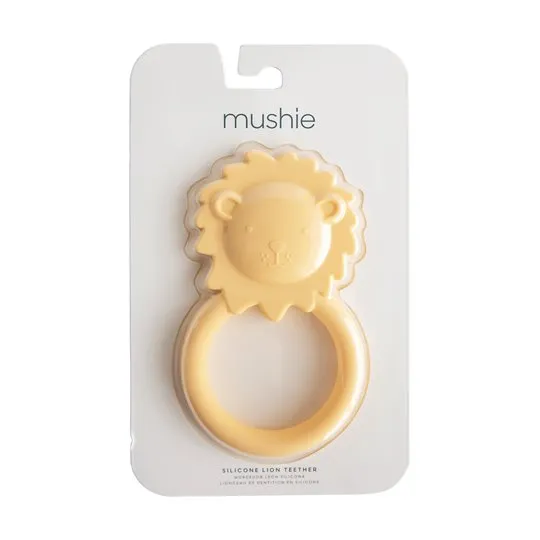 Mushie MU2560469 Gryzak Silikonowy Lew Soft Yellow