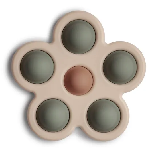 Mushie MU2830475 Zabawka Sensoryczna Kwiatek Pop It Dried Thyme