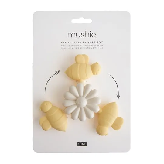Mushie MU102166 Zabawka Z Przyssawką Spinner Dla Niemowlaka Bee