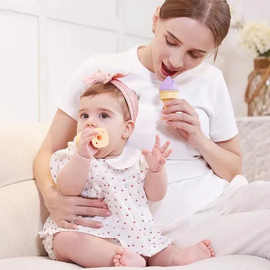 Smily Mia M12033-2 Gryzak Chłodzący Lód Peach Pink