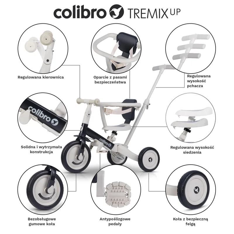 COLIBRO Rowerek Dziecięcy TREMIXUP COAL