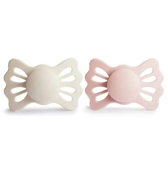 FRIGG F100490 Lucky Smoczek Symetryczny 2-PAK Silikon 6-18M Cream / Blush