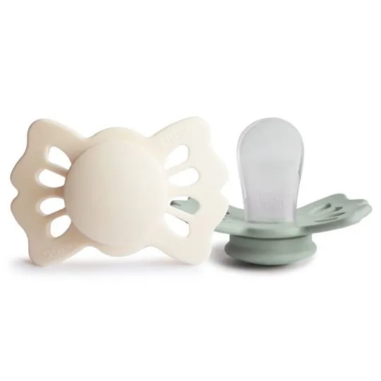 FRIGG F100472 Lucky Smoczek Symetryczny 2-PAK Silikon 0-6M Cream / Sage