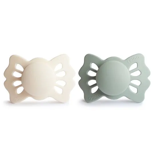 FRIGG F100472 Lucky Smoczek Symetryczny 2-PAK Silikon 0-6M Cream / Sage