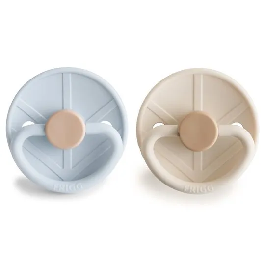 FRIGG F101564 Little Viking Smoczek Uspokajający 2-PAK Silikon 6-18M Powder Blue/ Cream