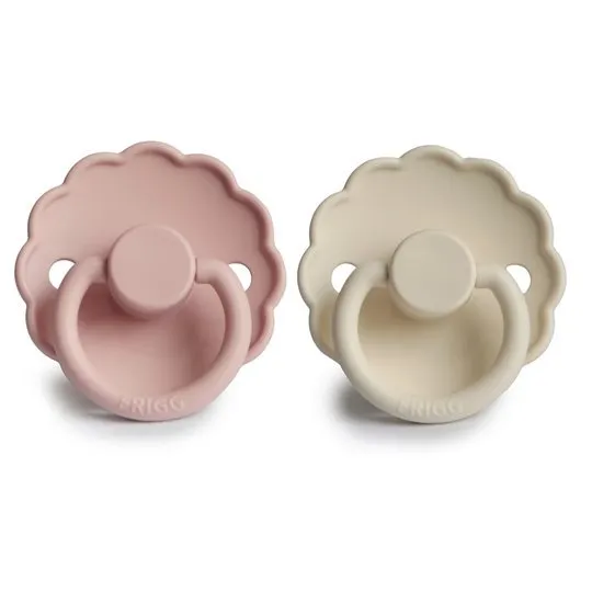 FRIGG F75222414 Daisy Smoczek Uspokajający 2-PAK Silikon 6-18M Blush / Cream