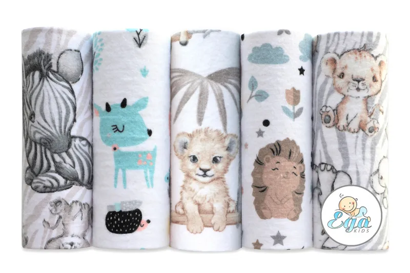 EGA Pielucha Flanela Druk 70/80 5752 Zestaw 3 5-PAK Mix
