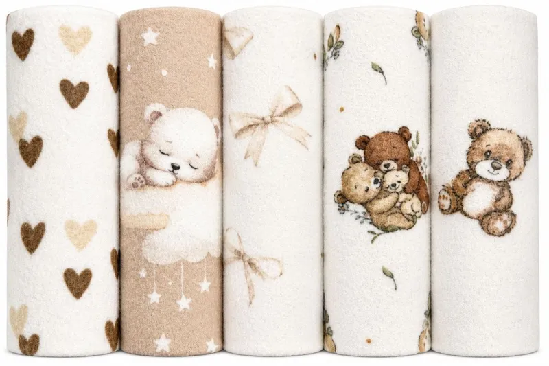 EGA Pielucha Flanela Druk 70/80 2682 Zestaw 5 5-PAK Mix