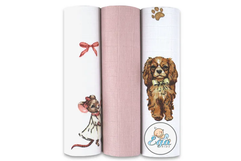 EGA Pielucha Muślin 60/80 0312 Zestaw 73 3-PAK Mix