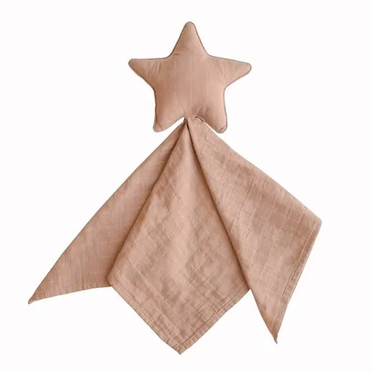 Mushie MU2190333 Kocyk Przytulanka Lovey Star Natural