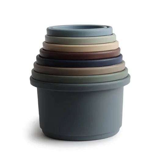 Mushie MU2400292 Układanka Wieża Z Kubeczków Forest