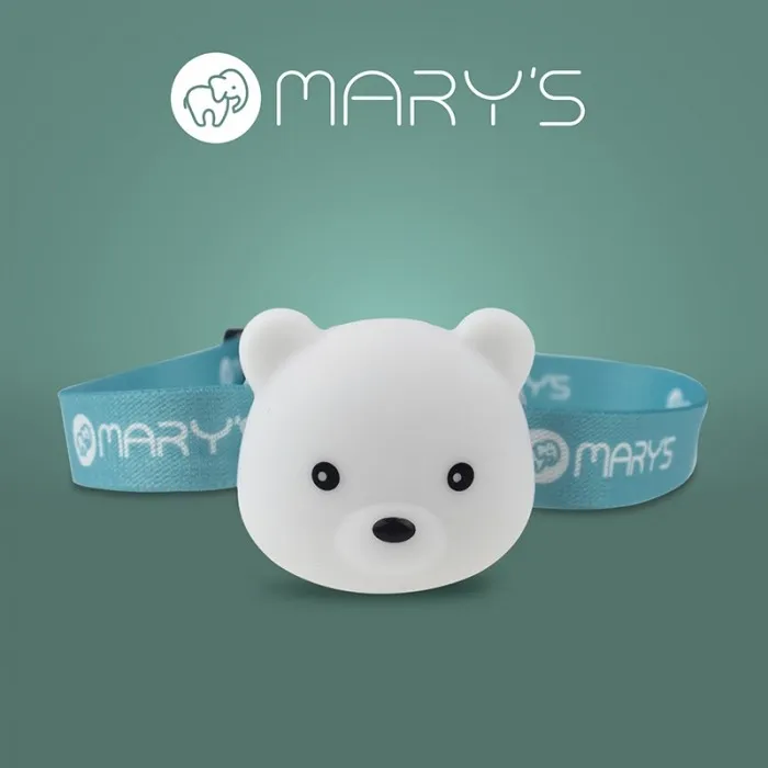 MARY'S MW61768 Latarka Czołowa Dziecięca Miś
