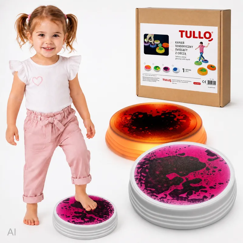 TULLO 720 Kamień Sensoryczny Świecący Z Cieczą Róż 1 szt