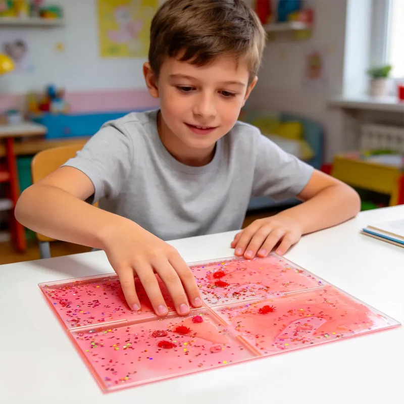 TULLO 716 Panel Sensoryczny Z Cieczą - Czerwony