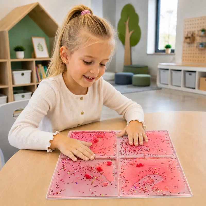 TULLO 716 Panel Sensoryczny Z Cieczą - Czerwony