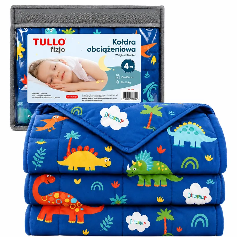 TULLO 752 Kołdra Obciążeniowa Sensoryczna 4 kg - Niebieska