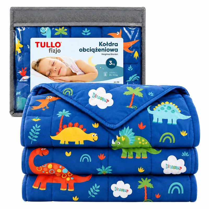 TULLO 750 Kołdra Obciążeniowa Sensoryczna 3 kg - Niebieska