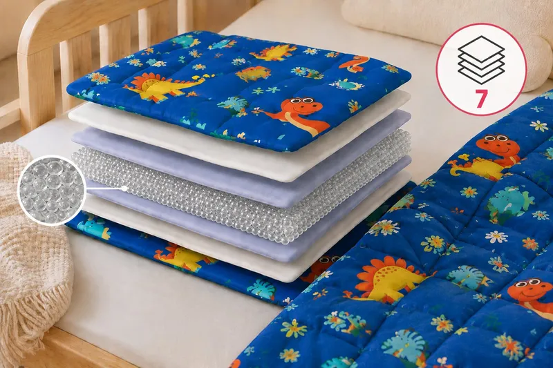 TULLO 750 Kołdra Obciążeniowa Sensoryczna 3 kg - Niebieska