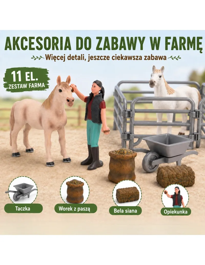 WOOPIE 599500 Zestaw Figurek Mała Stajnia 7 el